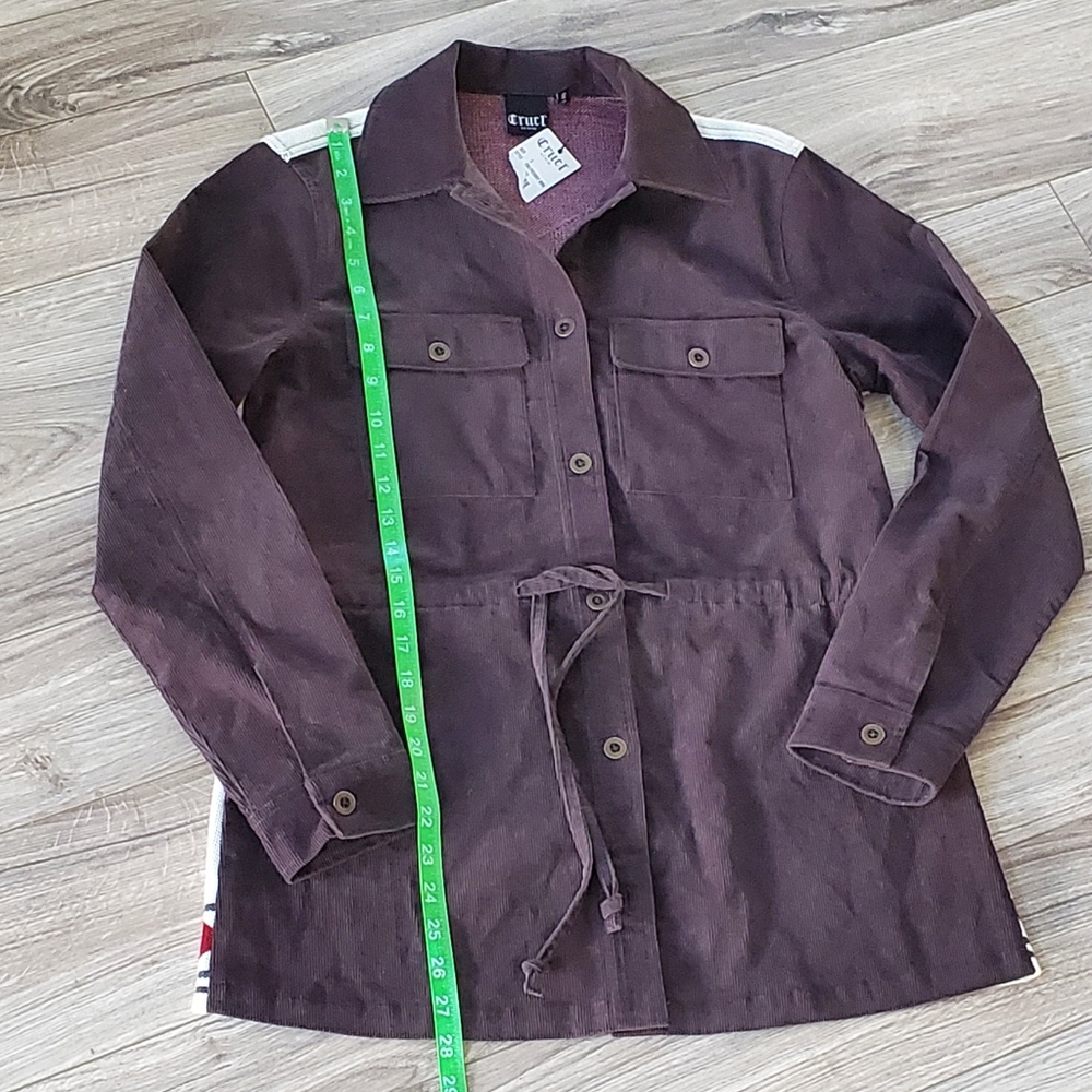 Cruel Denim Western Equestrian Cordoroy/Sweater Shacket Waist Brown, Small, NWT - Picture 14 of 16